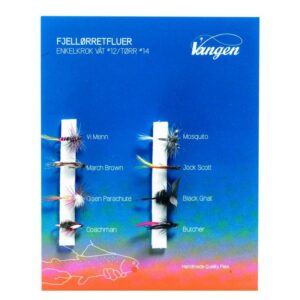 Vangen Fjellørretfluer 8stk Tørr/Våt